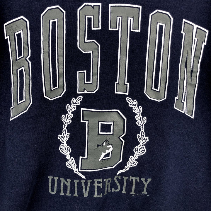 Russell Boston College Sweatshirt, Made in USA, Men's Size L (approx.) cotton navy blue type Vintage Second Hand