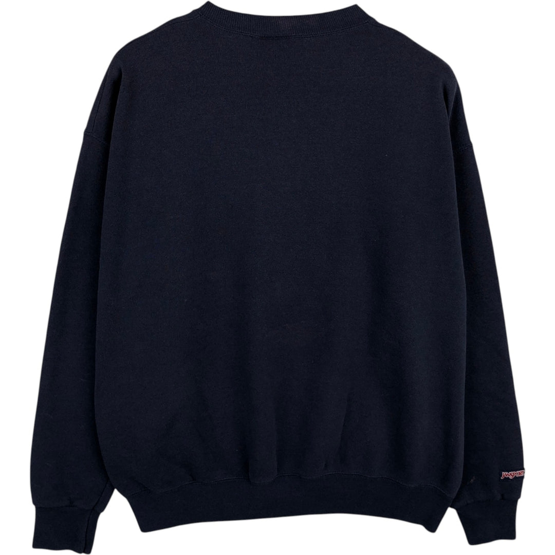 Vintage 90'S Jansport college sweatshirt, made in the USA, size L, men's cotton navy blue type Vintage Second Hand