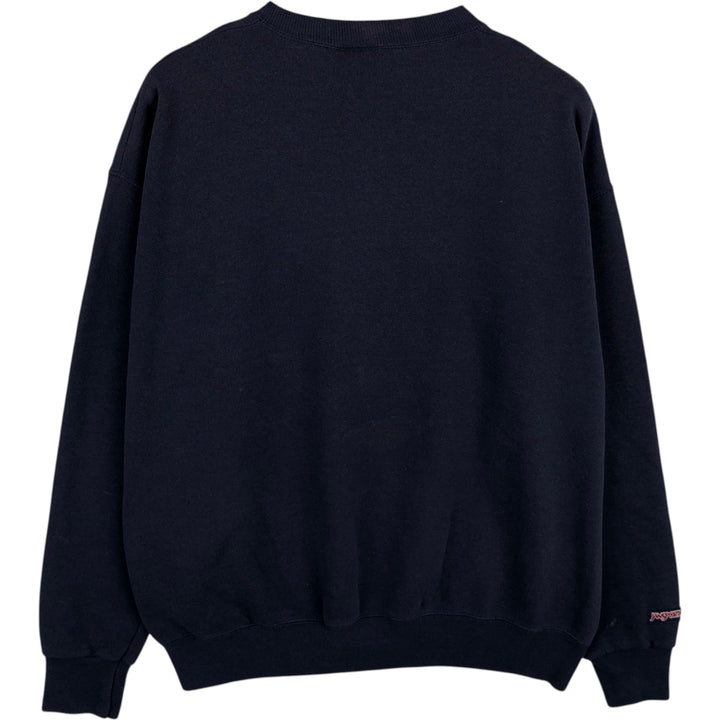 Vintage 90'S Jansport college sweatshirt, made in the USA, size L, men's cotton navy blue type Vintage Second Hand