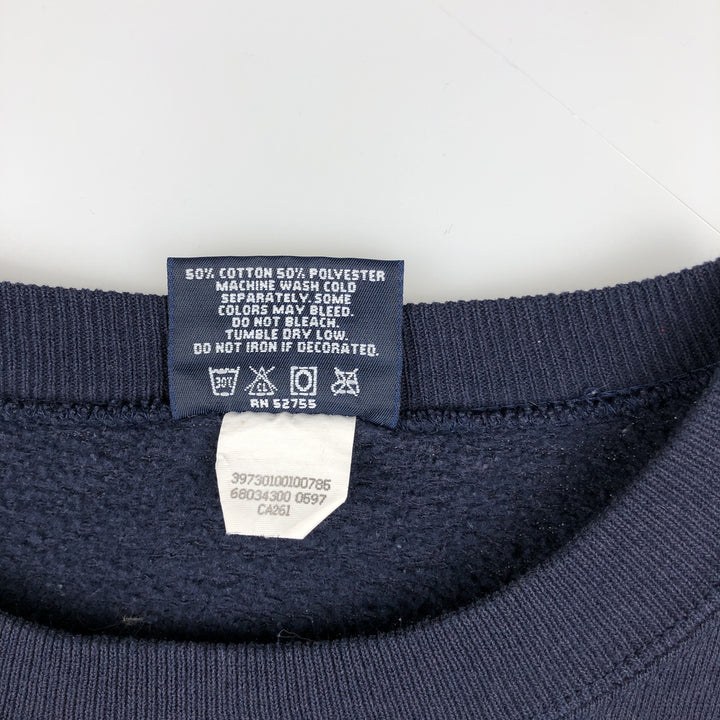 Vintage 90'S Jansport college sweatshirt, made in the USA, size L, men's cotton navy blue type Vintage Second Hand