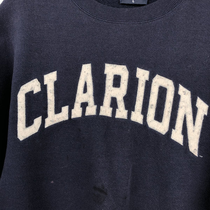 Vintage 90'S Jansport college sweatshirt, made in the USA, size L, men's cotton navy blue type Vintage Second Hand