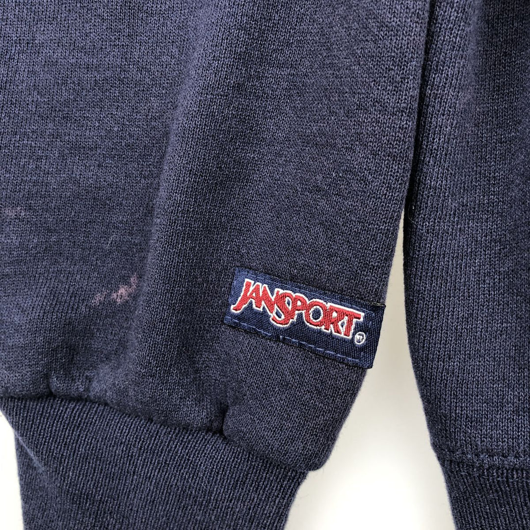 Vintage 90'S Jansport college sweatshirt, made in the USA, size L, men's cotton navy blue type Vintage Second Hand