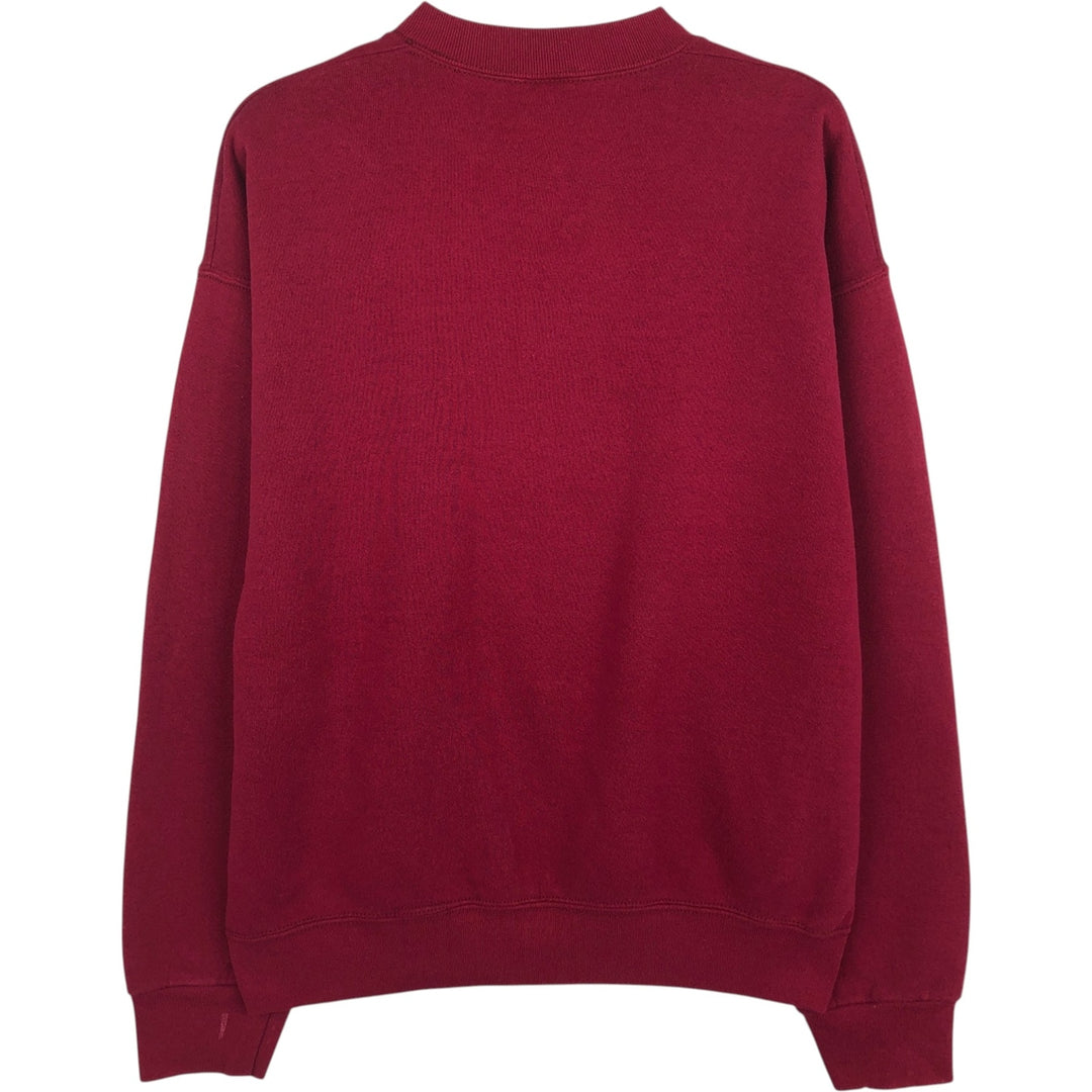 90'S Fruit of the Loom College Sweatshirt, Made in USA, Men's Size L, Vintage cotton red type Vintage Second Hand