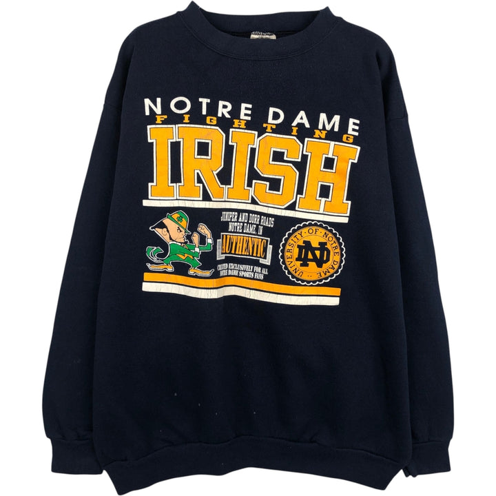 TNT Print College Sweatshirt, Made in USA, Men's XXL equivalent. cotton navy blue type Vintage Second Hand