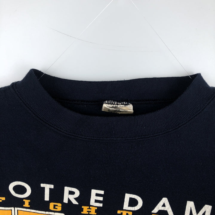 TNT Print College Sweatshirt, Made in USA, Men's XXL equivalent. cotton navy blue type Vintage Second Hand