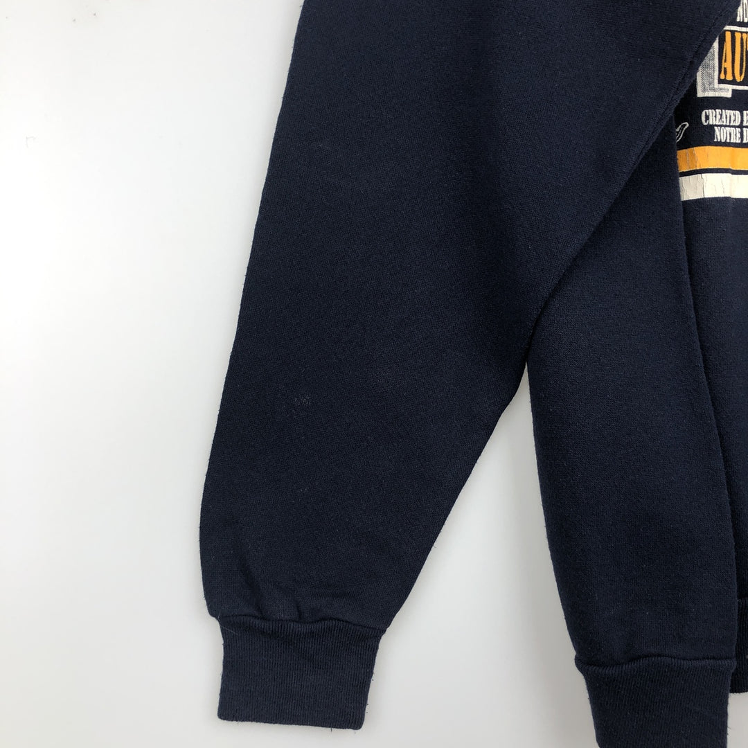 TNT Print College Sweatshirt, Made in USA, Men's XXL equivalent. cotton navy blue type Vintage Second Hand