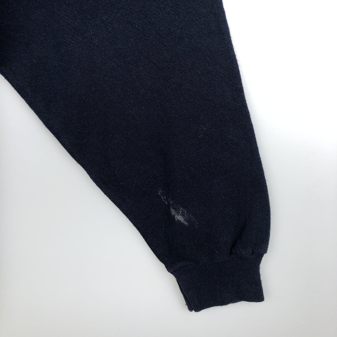 TNT Print College Sweatshirt, Made in USA, Men's XXL equivalent. cotton navy blue type Vintage Second Hand