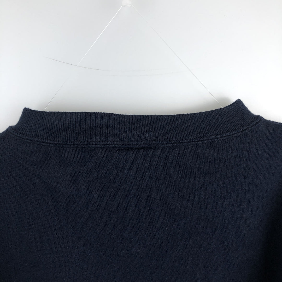 TNT Print College Sweatshirt, Made in USA, Men's XXL equivalent. cotton navy blue type Vintage Second Hand