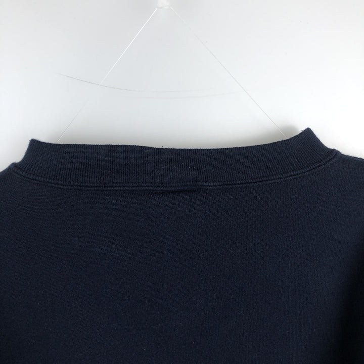 TNT Print College Sweatshirt, Made in USA, Men's XXL equivalent. cotton navy blue type Vintage Second Hand