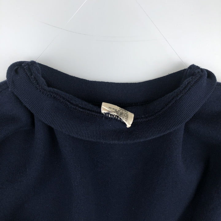 TNT Print College Sweatshirt, Made in USA, Men's XXL equivalent. cotton navy blue type Vintage Second Hand