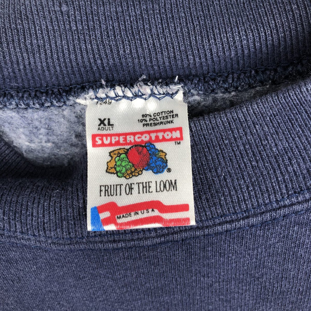 Fruit of the Loom University of Pennsylvania SUPER COTTON College Sweatshirt, Made in USA, Men's XL equivalent. cotton navy blue type Vintage Second Hand