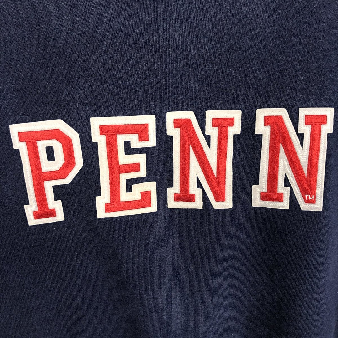 Fruit of the Loom University of Pennsylvania SUPER COTTON College Sweatshirt, Made in USA, Men's XL equivalent. cotton navy blue type Vintage Second Hand