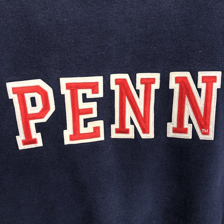 Fruit of the Loom University of Pennsylvania SUPER COTTON College Sweatshirt, Made in USA, Men's XL equivalent. cotton navy blue type Vintage Second Hand