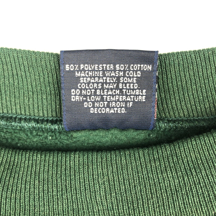 90'S Jansport College Sweatshirt, Made in USA, Men's XL, Vintage polyester Green type dark green Vintage Second Hand