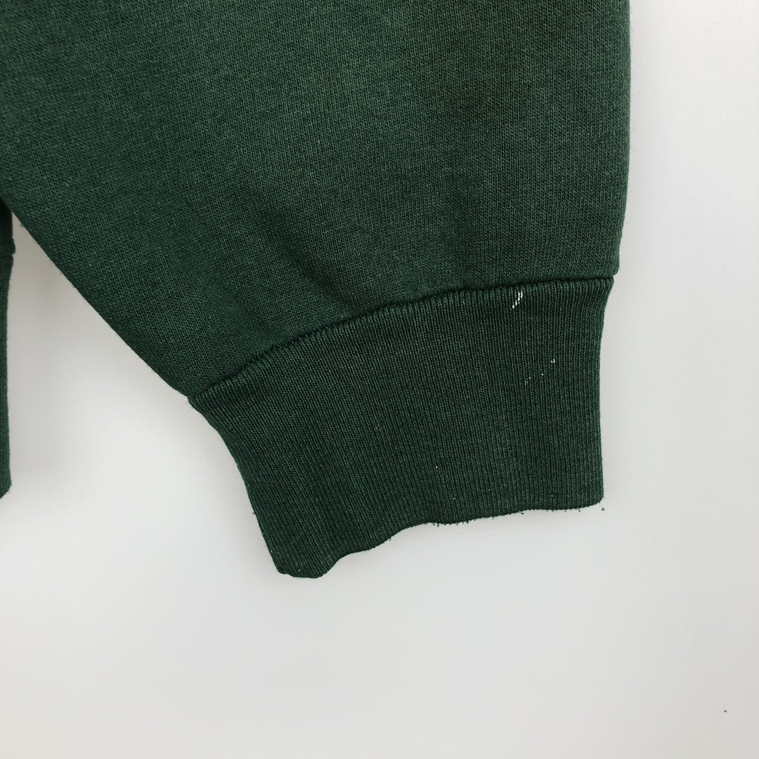 90'S Jansport College Sweatshirt, Made in USA, Men's XL, Vintage polyester Green type dark green Vintage Second Hand