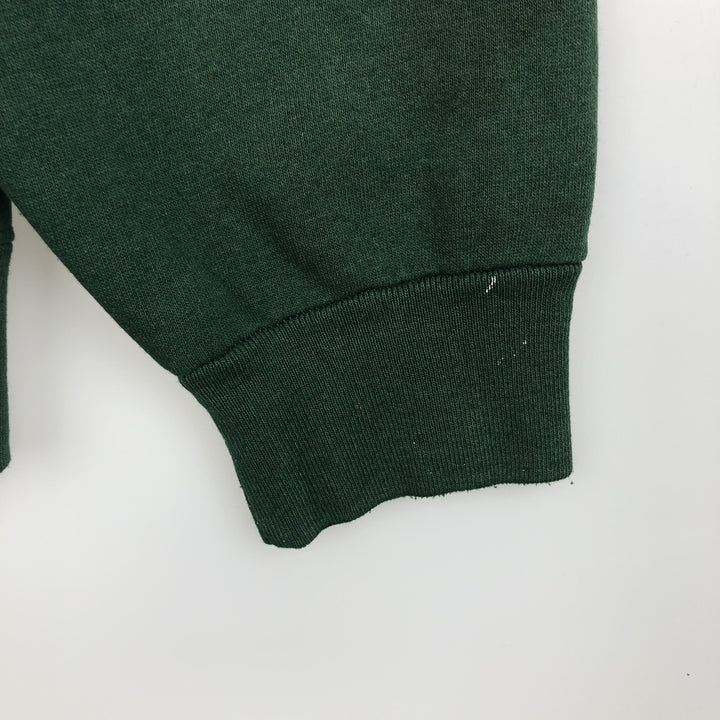 90'S Jansport College Sweatshirt, Made in USA, Men's XL, Vintage polyester Green type dark green Vintage Second Hand