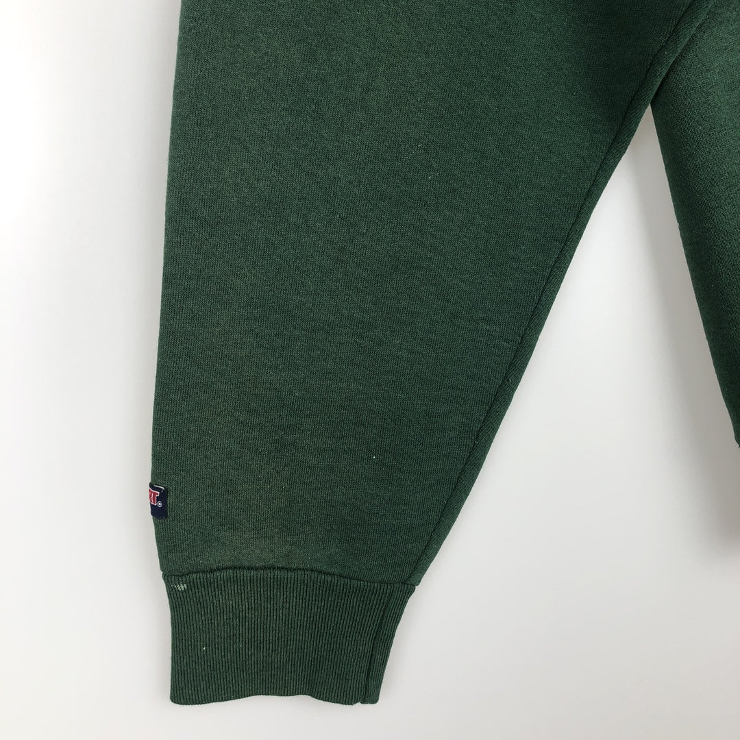 90'S Jansport College Sweatshirt, Made in USA, Men's XL, Vintage polyester Green type dark green Vintage Second Hand