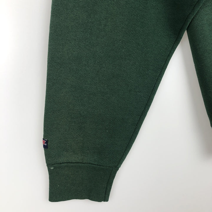 90'S Jansport College Sweatshirt, Made in USA, Men's XL, Vintage polyester Green type dark green Vintage Second Hand