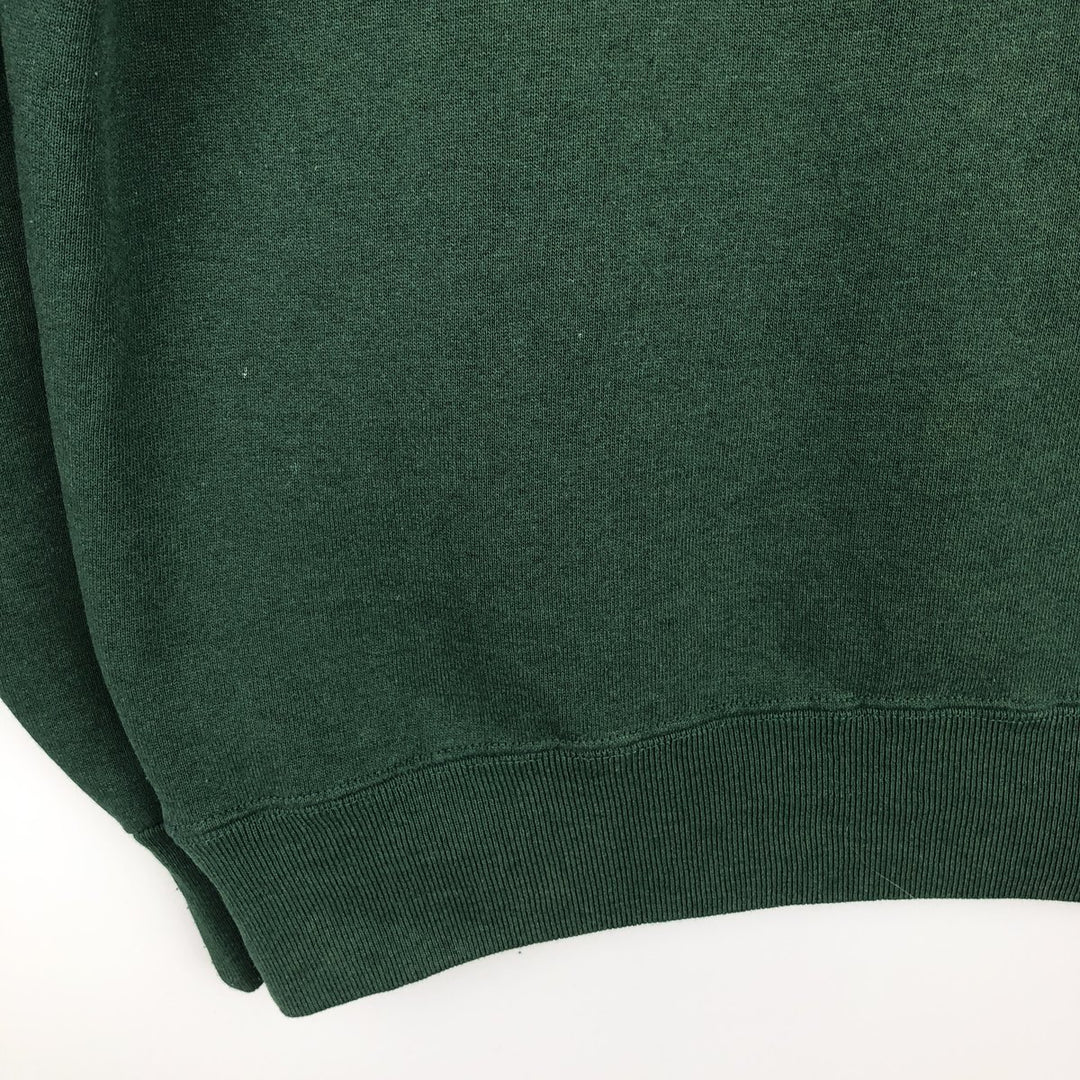 90'S Jansport College Sweatshirt, Made in USA, Men's XL, Vintage polyester Green type dark green Vintage Second Hand