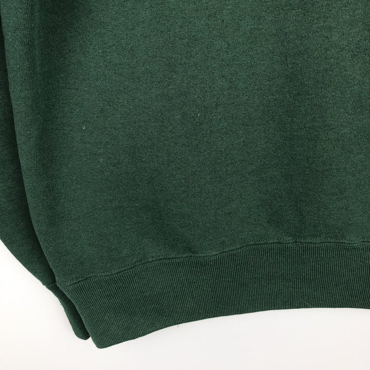 90'S Jansport College Sweatshirt, Made in USA, Men's XL, Vintage polyester Green type dark green Vintage Second Hand