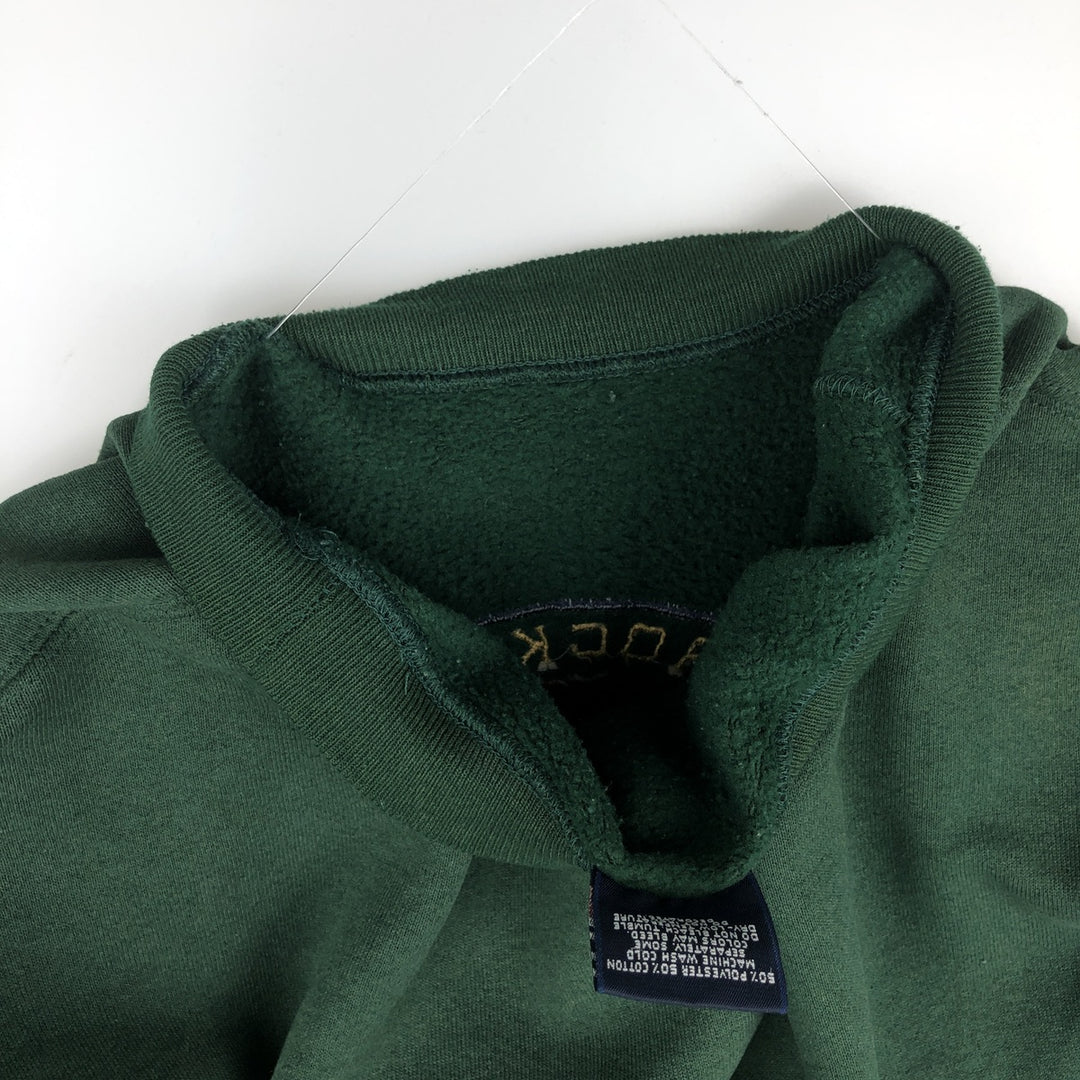 90'S Jansport College Sweatshirt, Made in USA, Men's XL, Vintage polyester Green type dark green Vintage Second Hand