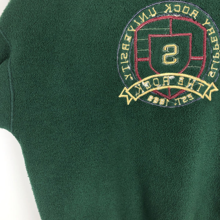 90'S Jansport College Sweatshirt, Made in USA, Men's XL, Vintage polyester Green type dark green Vintage Second Hand