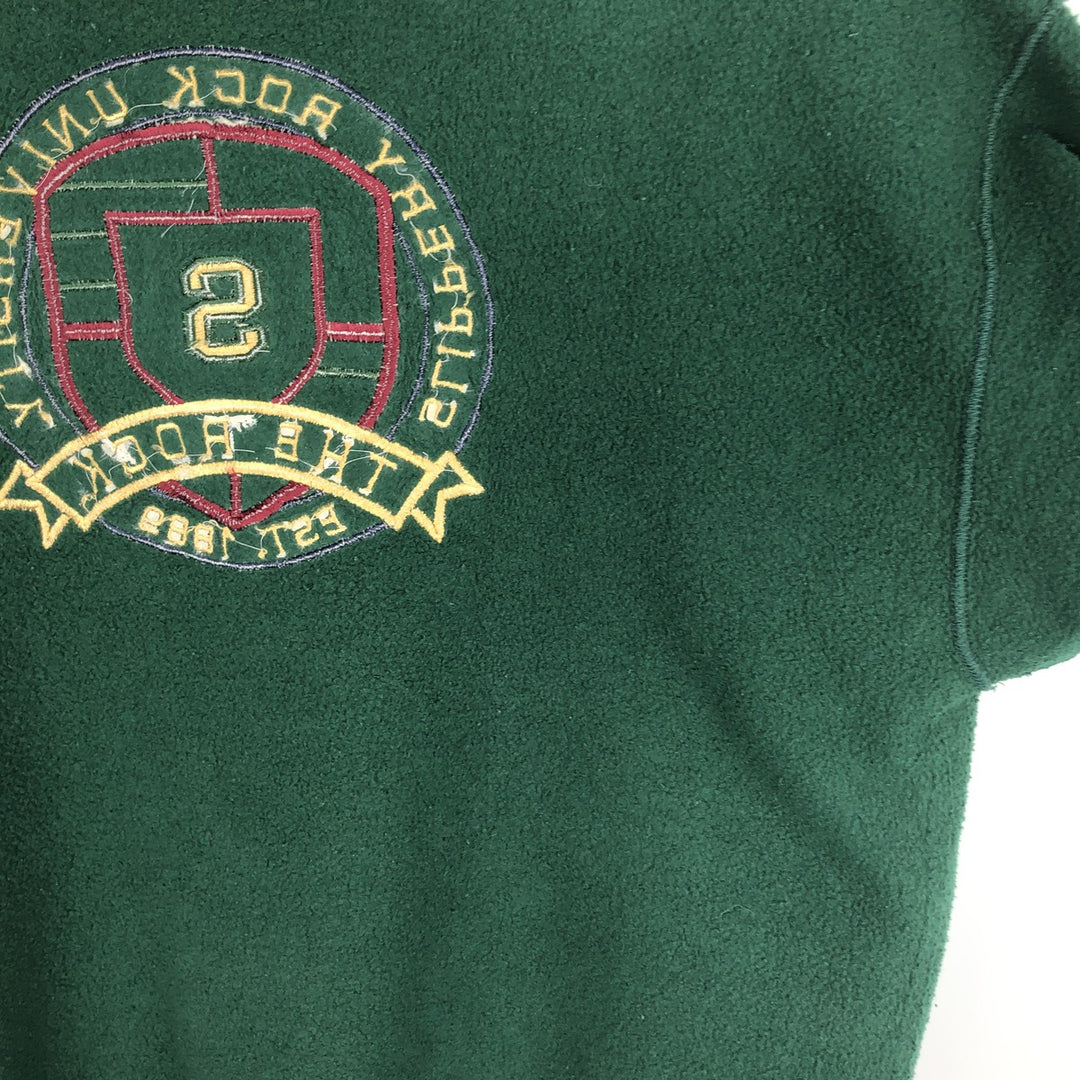 90'S Jansport College Sweatshirt, Made in USA, Men's XL, Vintage polyester Green type dark green Vintage Second Hand