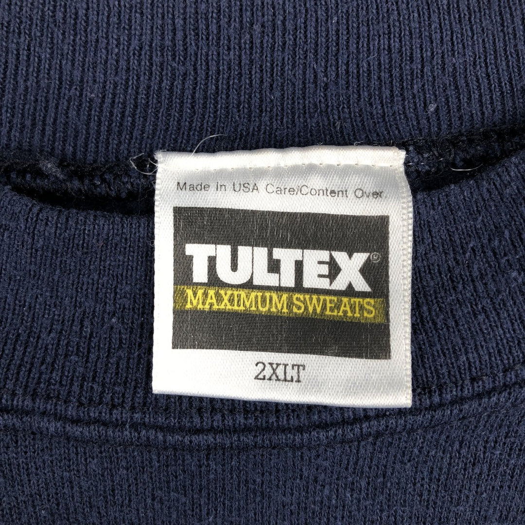 Tultex College Sweatshirt, Men's XXL (approx.), Vintage cotton navy blue type Vintage Second Hand
