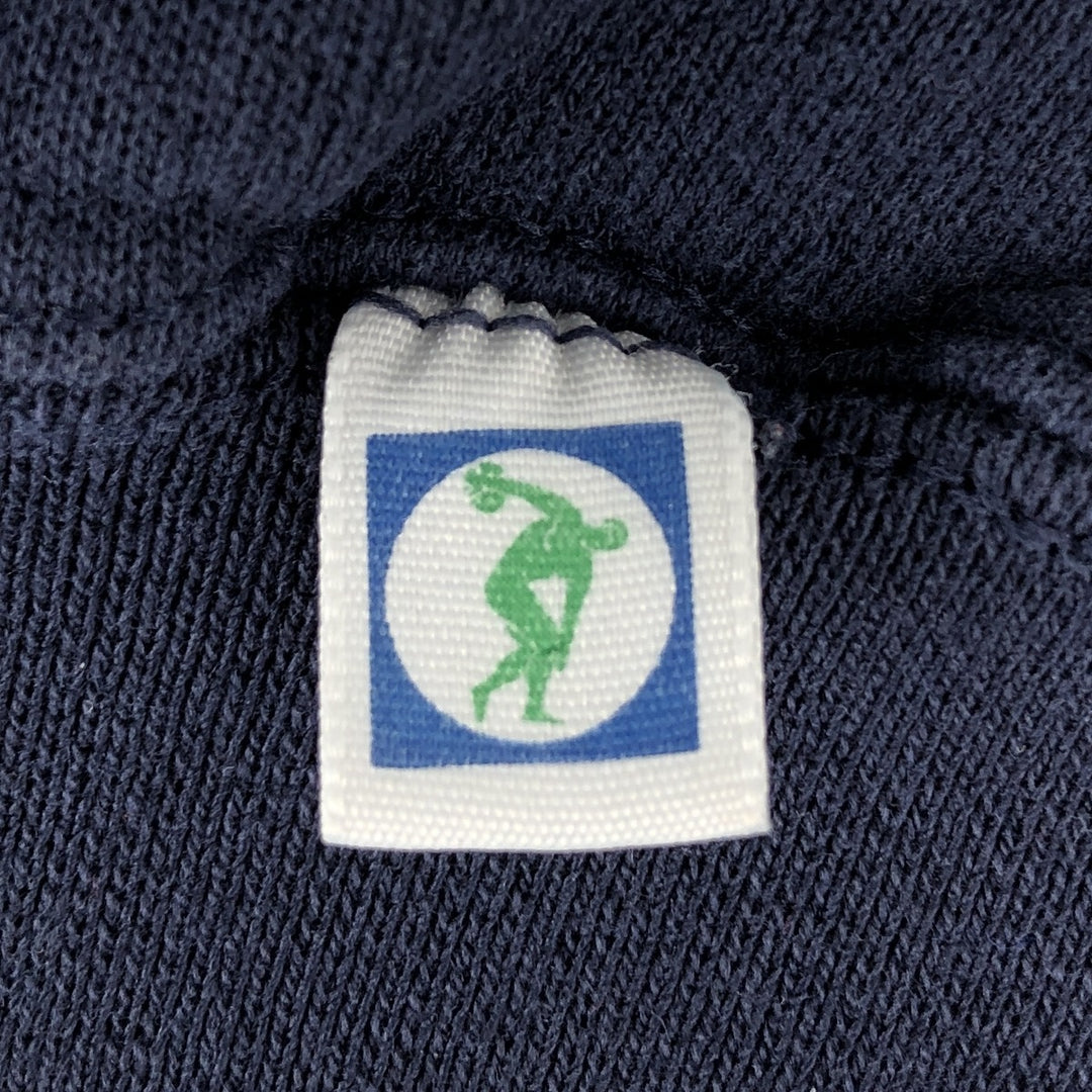 90'S Discus Athletic College Sweatshirt, Made in USA, Men's XL equivalent, Vintage cotton navy blue type Vintage Second Hand
