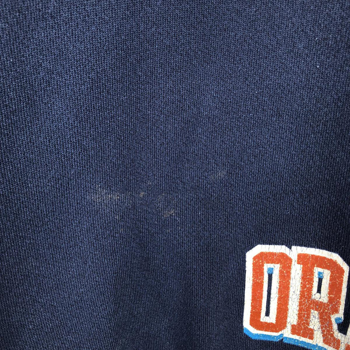90'S Discus Athletic College Sweatshirt, Made in USA, Men's XL equivalent, Vintage cotton navy blue type Vintage Second Hand