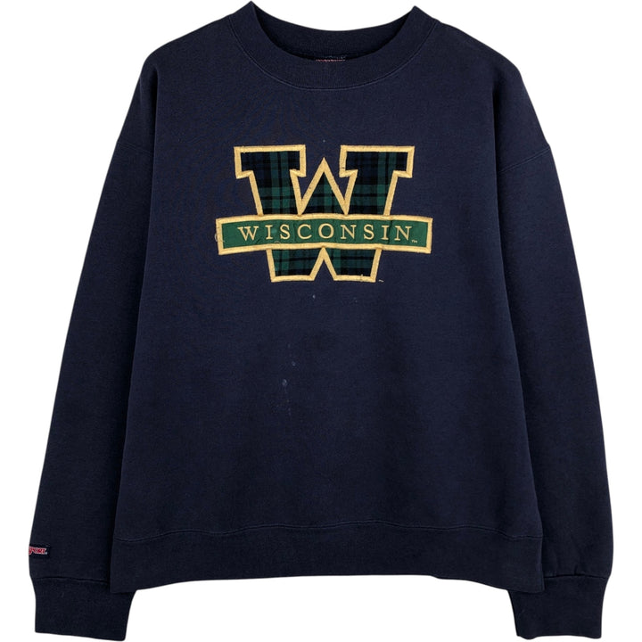90'S Jansport College Sweatshirt, Made in USA, Men's XL, Vintage cotton navy blue type Vintage Second Hand