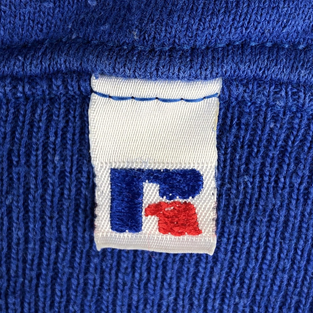 1980'S Russell College Sweatshirt, Made in USA, Men's Size L (approx.), Vintage cotton blue type Vintage Second Hand