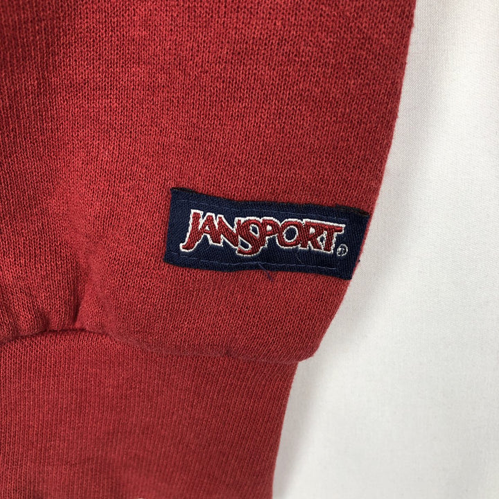 Vintage 90'S Jansport college sweatshirt, made in the USA, size L, men's cotton red type Vintage Second Hand