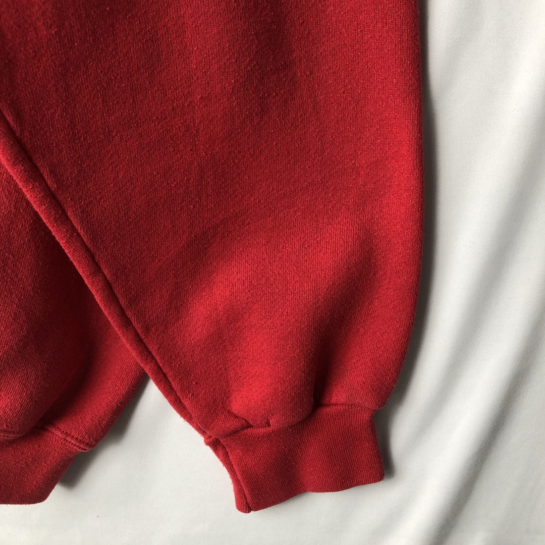 90'S Tultex University of Wisconsin College Character Sweatshirt, Made in USA, Men's XL equivalent. cotton red type Vintage Second Hand