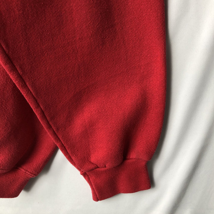 90'S Tultex University of Wisconsin College Character Sweatshirt, Made in USA, Men's XL equivalent. cotton red type Vintage Second Hand