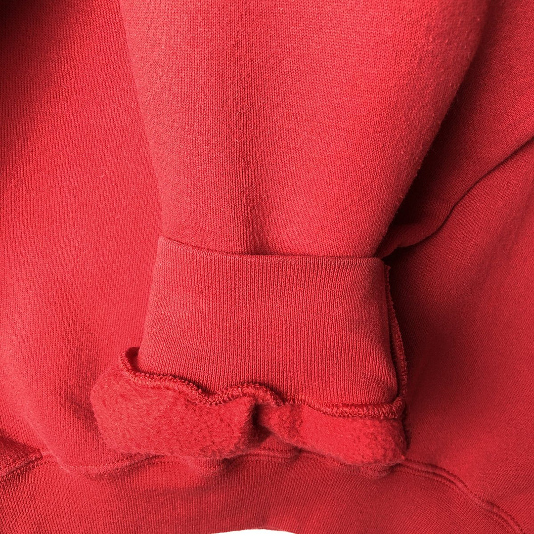 90'S Tultex University of Wisconsin College Character Sweatshirt, Made in USA, Men's XL equivalent. cotton red type Vintage Second Hand