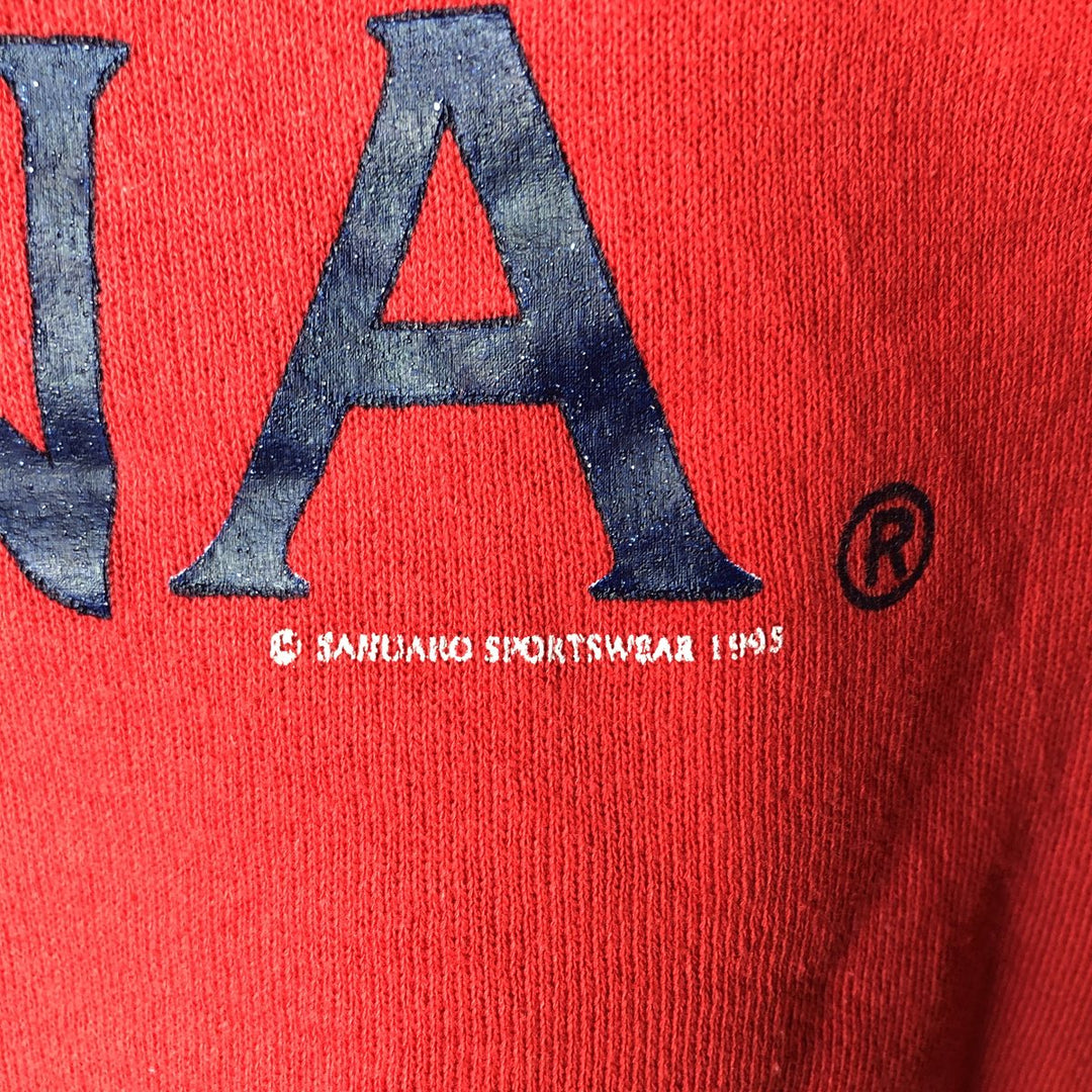 90'S Hanes Activewear College Sweatshirt, Made in USA, Men's Size L (approx.), Vintage cotton red type Vintage Second Hand