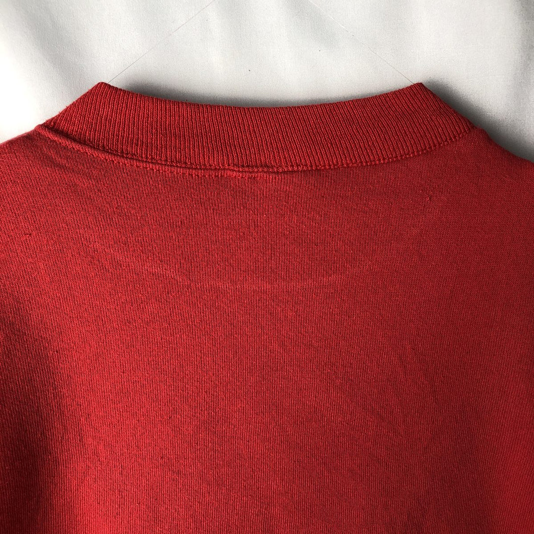 90'S Hanes Activewear College Sweatshirt, Made in USA, Men's Size L (approx.), Vintage cotton red type Vintage Second Hand