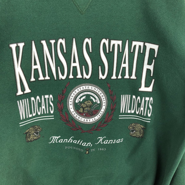 Vintage 90'S Russell ATHLETIC college sweatshirt, made in the USA, size XL, men's cotton Green type dark green Vintage Second Hand