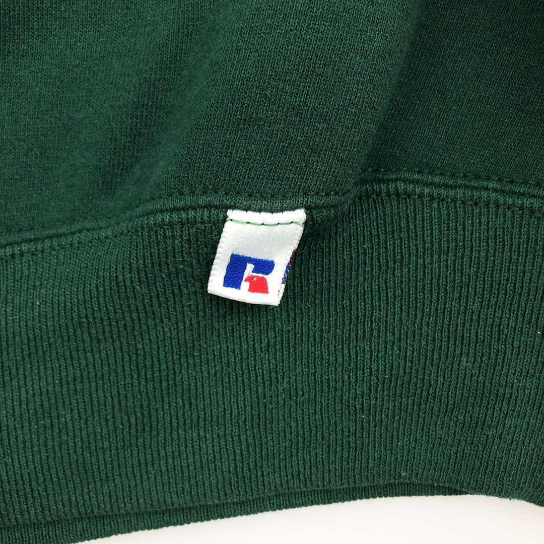 Vintage 90'S Russell ATHLETIC college sweatshirt, made in the USA, size XL, men's cotton Green type dark green Vintage Second Hand
