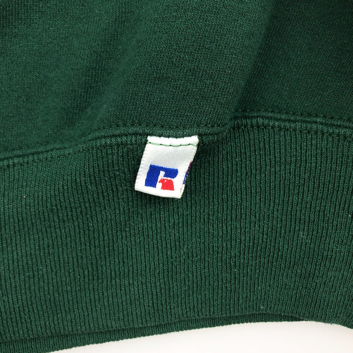 Vintage 90'S Russell ATHLETIC college sweatshirt, made in the USA, size XL, men's cotton Green type dark green Vintage Second Hand