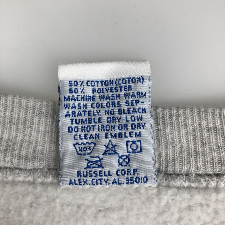 90'S Russell College Sweatshirt, Made in USA, Men's XL, Vintage cotton gray type Vintage Second Hand