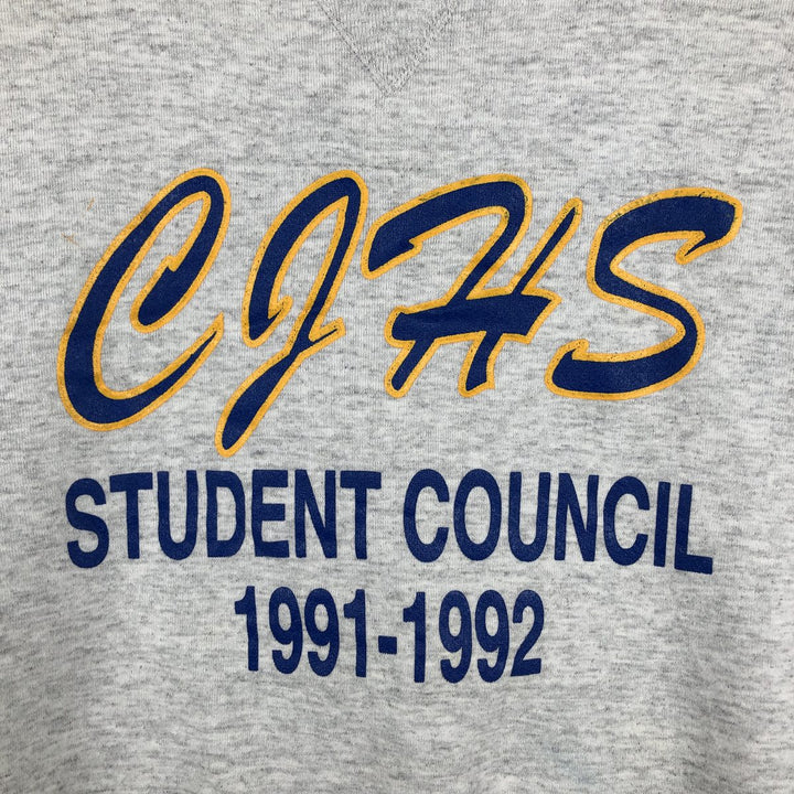 90'S Russell College Sweatshirt, Made in USA, Men's XL, Vintage cotton gray type Vintage Second Hand