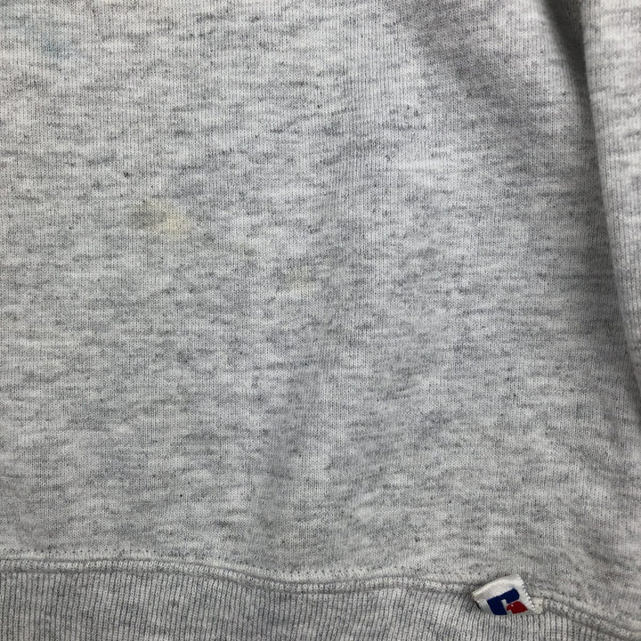 90'S Russell College Sweatshirt, Made in USA, Men's XL, Vintage cotton gray type Vintage Second Hand