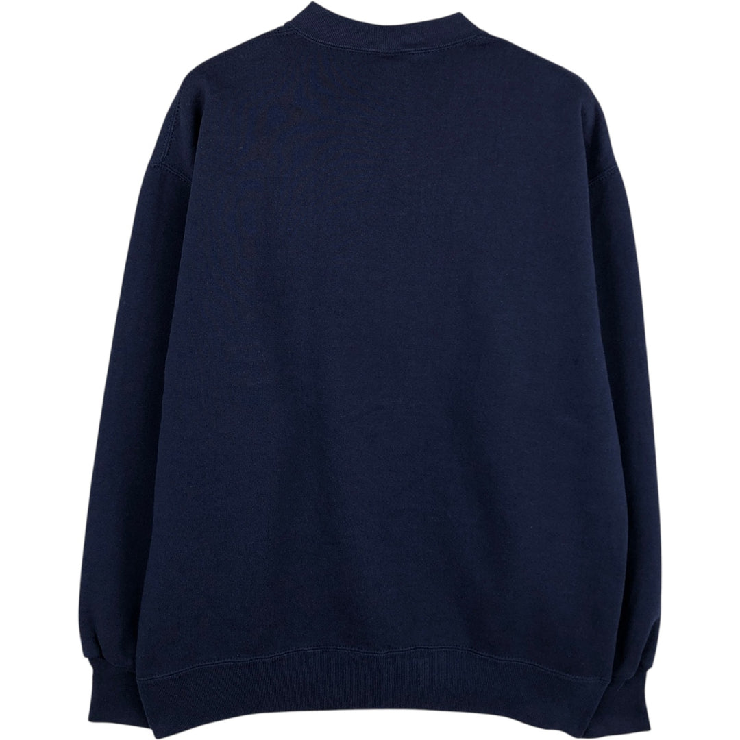 90'S Russell College Sweatshirt, Made in USA, Men's XL, Vintage cotton navy blue type Vintage Second Hand