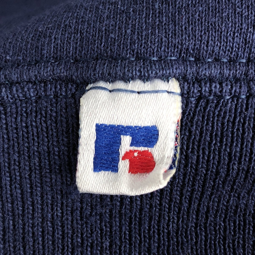 90'S Russell College Sweatshirt, Made in USA, Men's XL, Vintage cotton navy blue type Vintage Second Hand