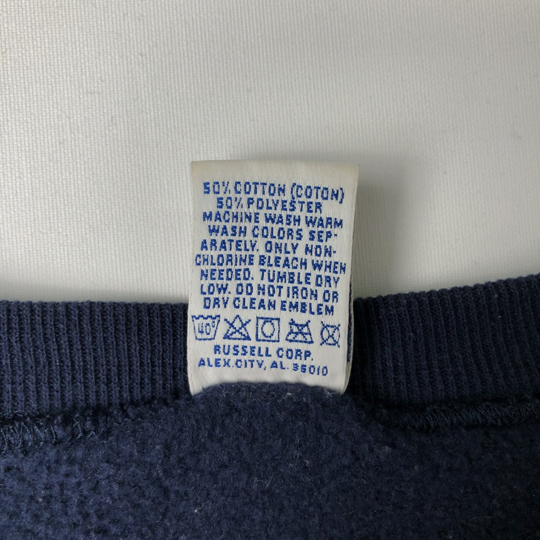 90'S Russell College Sweatshirt, Made in USA, Men's XL, Vintage cotton navy blue type Vintage Second Hand