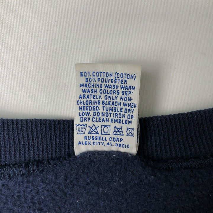 90'S Russell College Sweatshirt, Made in USA, Men's XL, Vintage cotton navy blue type Vintage Second Hand
