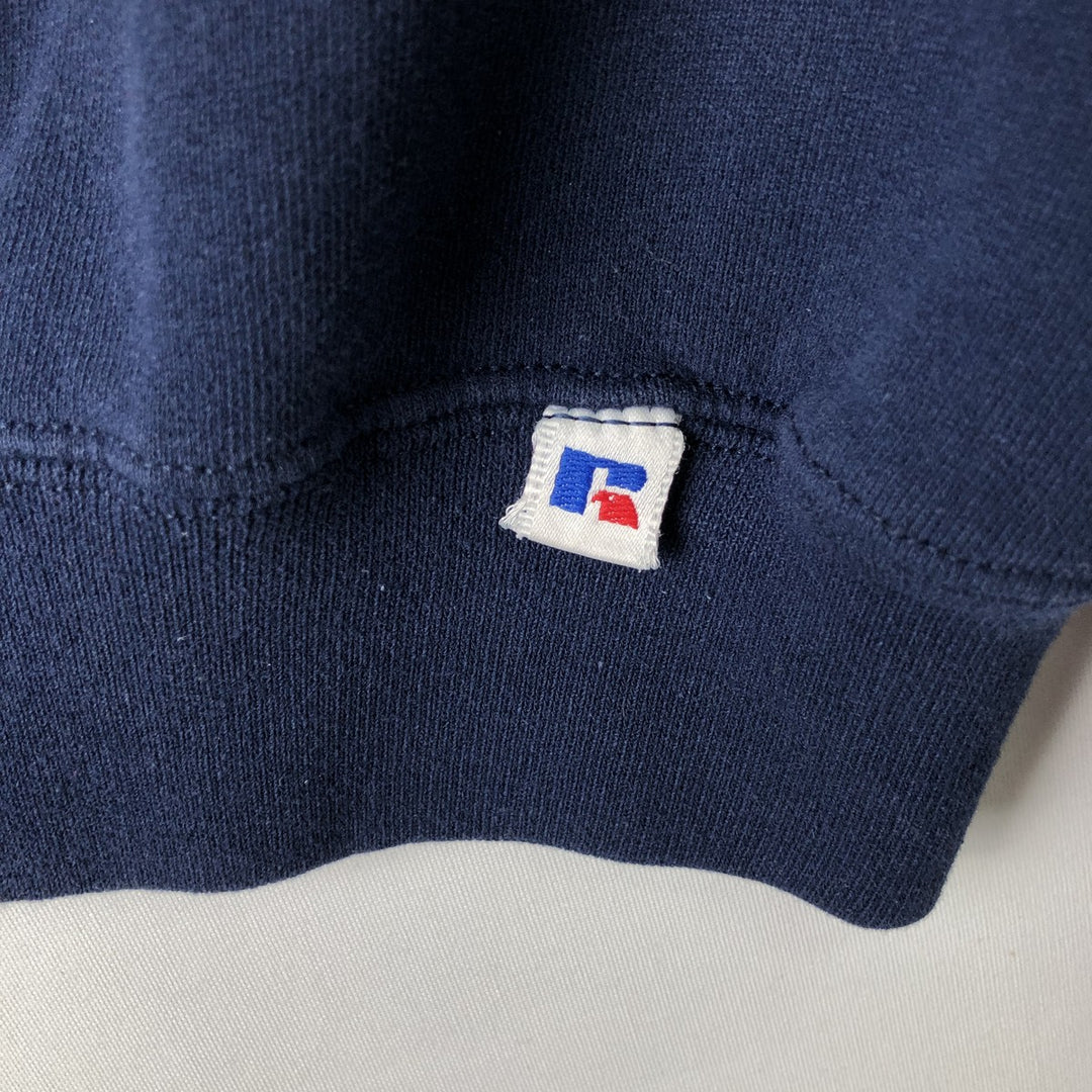 90'S Russell College Sweatshirt, Made in USA, Men's XL, Vintage cotton navy blue type Vintage Second Hand