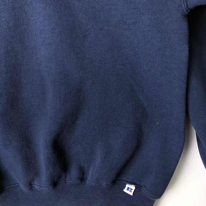 90'S Russell College Sweatshirt, Made in USA, Men's XL, Vintage cotton navy blue type Vintage Second Hand